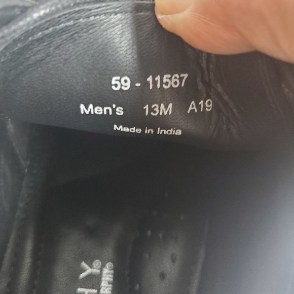 J. Murphy Men's Warehouse Leather Black Oxfords - Picture 6 of 10